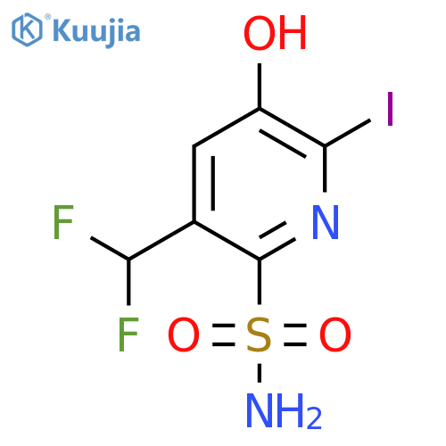 3-(Difluoromethyl)-5-hydroxy-6-iodopyridine-2-sulfonamide structure