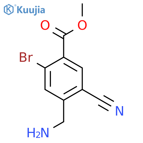 Methyl 4-aminomethyl-2-bromo-5-cyanobenzoate structure