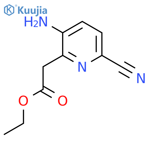 Ethyl 3-amino-6-cyanopyridine-2-acetate structure