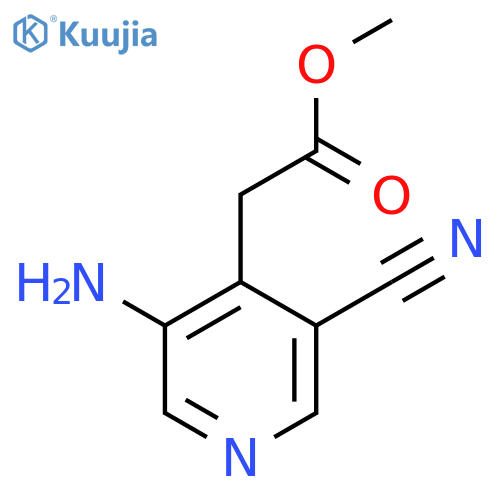 Methyl 3-amino-5-cyanopyridine-4-acetate structure