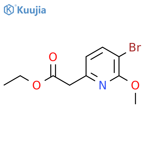 Ethyl 3-bromo-2-methoxypyridine-6-acetate structure