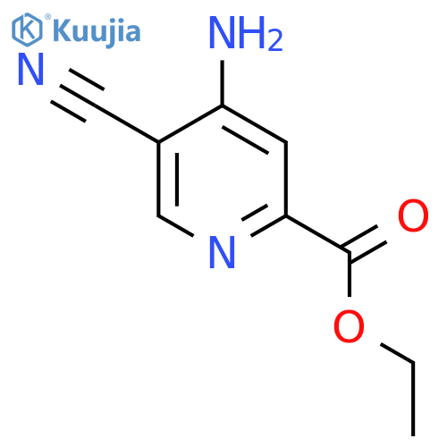 Ethyl 4-amino-5-cyanopicolinate structure