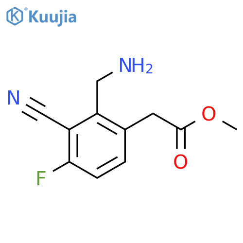 Methyl 2-aminomethyl-3-cyano-4-fluorophenylacetate structure