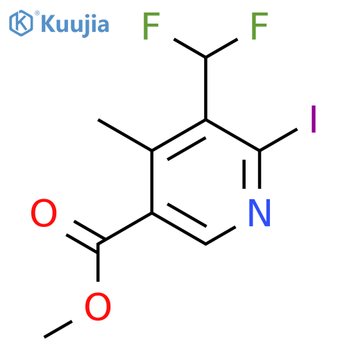Methyl 3-(difluoromethyl)-2-iodo-4-methylpyridine-5-carboxylate structure