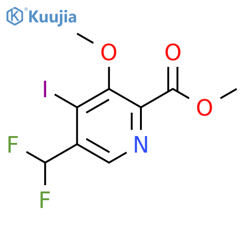 Methyl 5-(difluoromethyl)-4-iodo-3-methoxypyridine-2-carboxylate structure