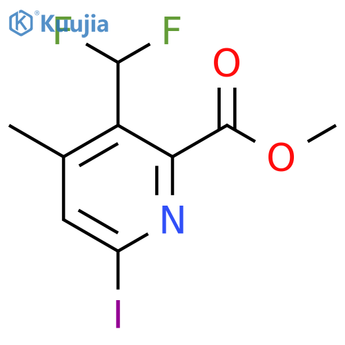 Methyl 3-(difluoromethyl)-6-iodo-4-methylpyridine-2-carboxylate structure