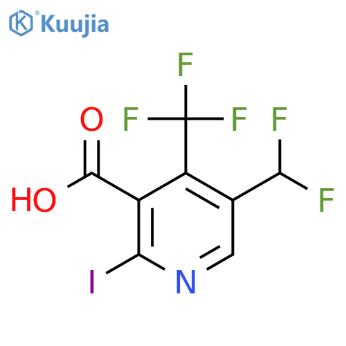 5-(Difluoromethyl)-2-iodo-4-(trifluoromethyl)pyridine-3-carboxylic acid structure