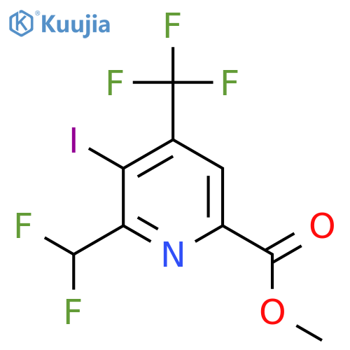 Methyl 2-(difluoromethyl)-3-iodo-4-(trifluoromethyl)pyridine-6-carboxylate structure