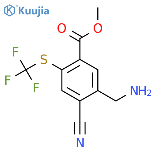 Methyl 5-aminomethyl-4-cyano-2-(trifluoromethylthio)benzoate structure