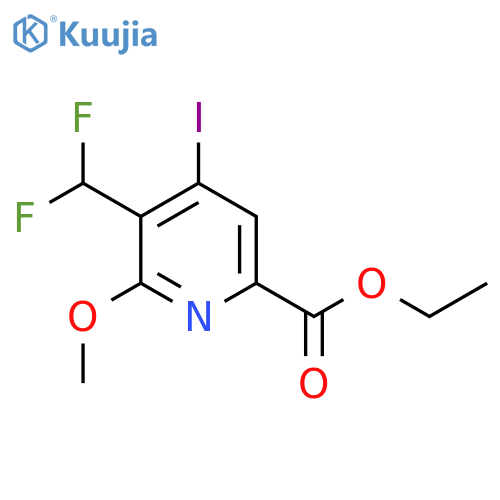 Ethyl 3-(difluoromethyl)-4-iodo-2-methoxypyridine-6-carboxylate structure