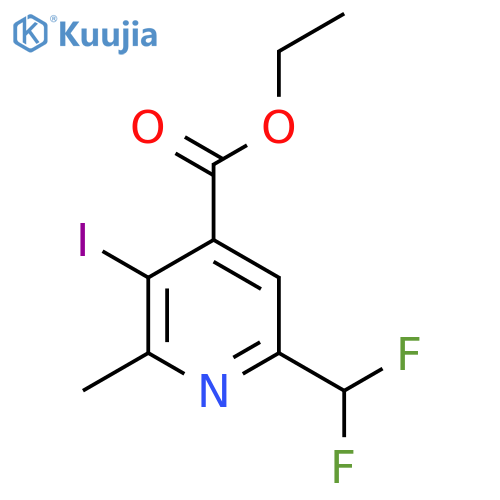 Ethyl 6-(difluoromethyl)-3-iodo-2-methylpyridine-4-carboxylate structure