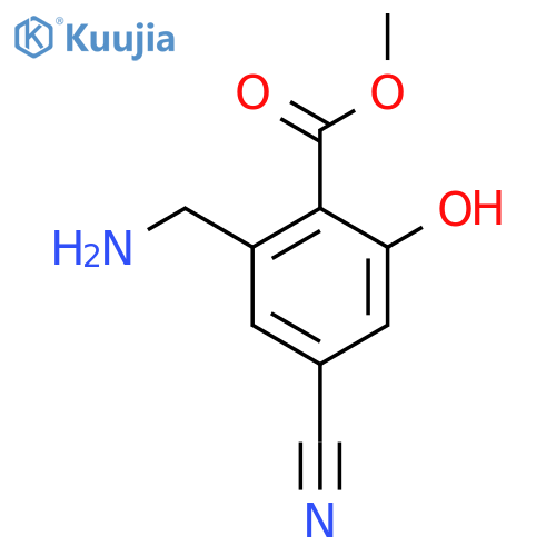 Methyl 2-aminomethyl-4-cyano-6-hydroxybenzoate structure