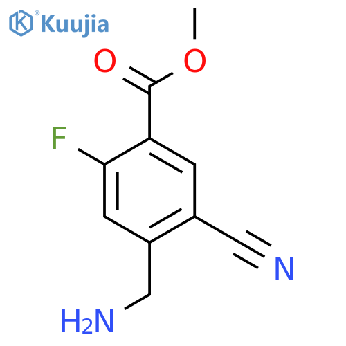Methyl 4-aminomethyl-5-cyano-2-fluorobenzoate structure