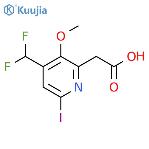 4-(Difluoromethyl)-6-iodo-3-methoxypyridine-2-acetic acid structure