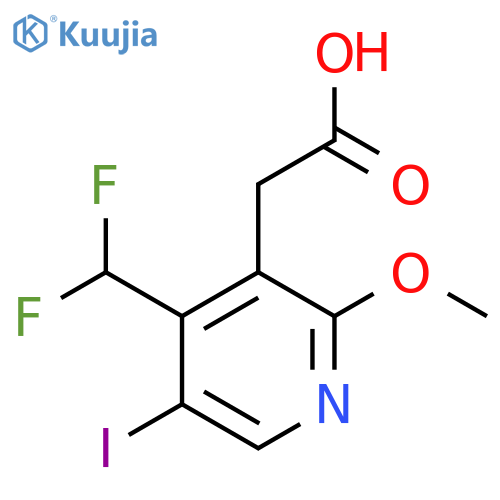 4-(Difluoromethyl)-5-iodo-2-methoxypyridine-3-acetic acid structure