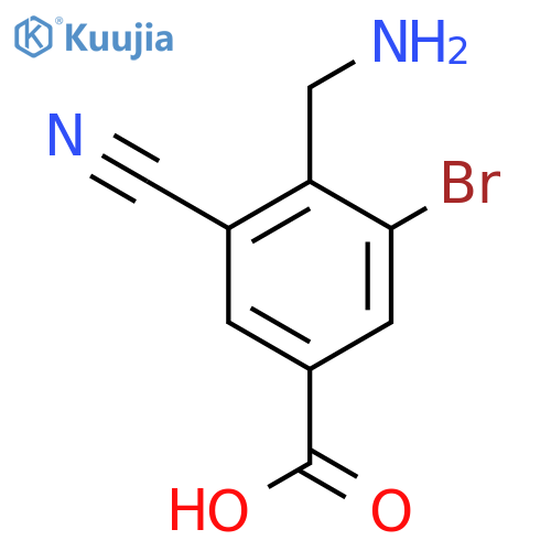 4-Aminomethyl-3-bromo-5-cyanobenzoic acid structure