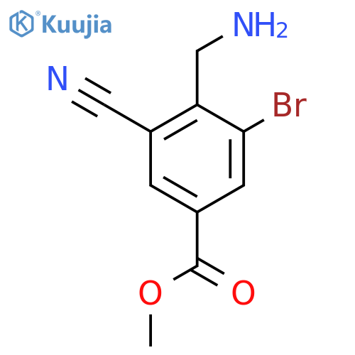 Methyl 4-aminomethyl-3-bromo-5-cyanobenzoate structure