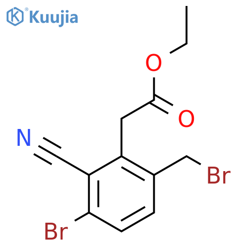 Ethyl 3-bromo-6-bromomethyl-2-cyanophenylacetate structure
