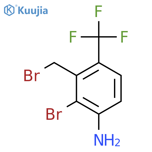 3-Amino-2-bromo-6-(trifluoromethyl)benzyl bromide structure