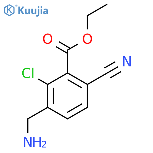 Ethyl 3-aminomethyl-2-chloro-6-cyanobenzoate structure