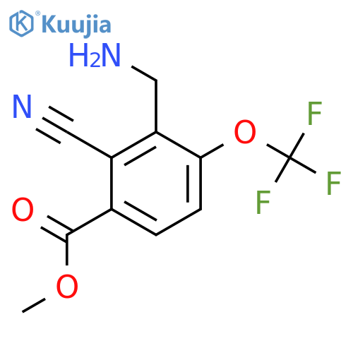 Methyl 3-aminomethyl-2-cyano-4-(trifluoromethoxy)benzoate structure