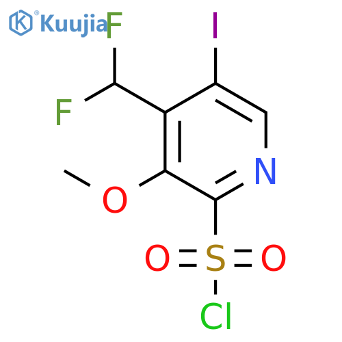 4-(Difluoromethyl)-5-iodo-3-methoxypyridine-2-sulfonyl chloride structure