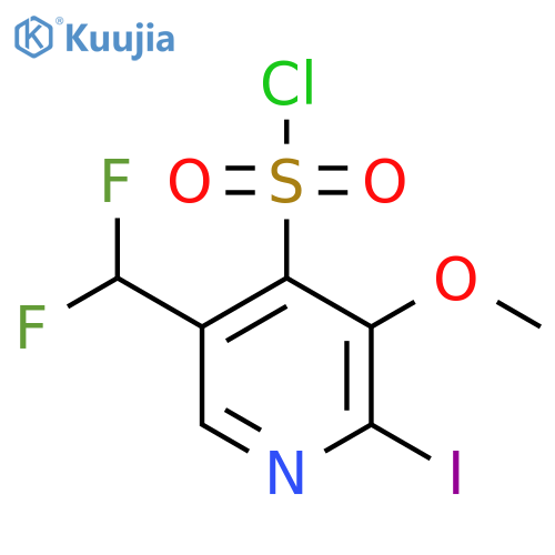 5-(Difluoromethyl)-2-iodo-3-methoxypyridine-4-sulfonyl chloride structure
