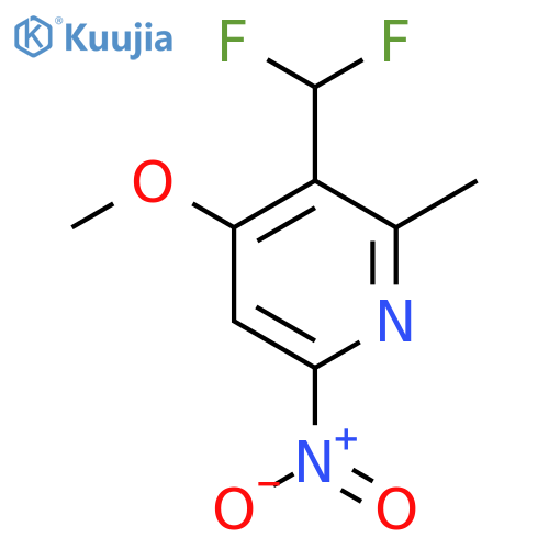 3-(Difluoromethyl)-4-methoxy-2-methyl-6-nitropyridine structure