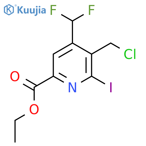 Ethyl 3-(chloromethyl)-4-(difluoromethyl)-2-iodopyridine-6-carboxylate structure