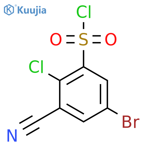 5-Bromo-2-chloro-3-cyanobenzenesulfonyl chloride structure