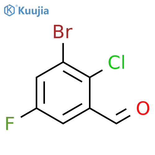 3-bromo-2-chloro-5-fluorobenzaldehyde structure