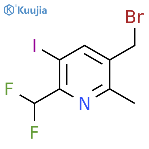 5-(Bromomethyl)-2-(difluoromethyl)-3-iodo-6-methylpyridine structure