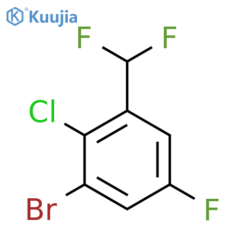 1-Bromo-2-chloro-3-(difluoromethyl)-5-fluorobenzene structure