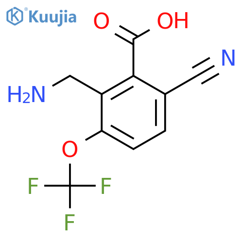 2-Aminomethyl-6-cyano-3-(trifluoromethoxy)benzoic acid structure