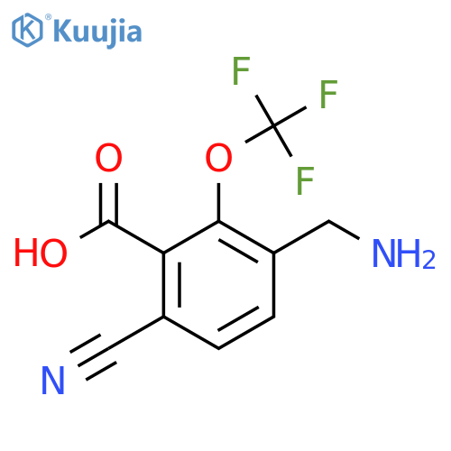 3-Aminomethyl-6-cyano-2-(trifluoromethoxy)benzoic acid structure