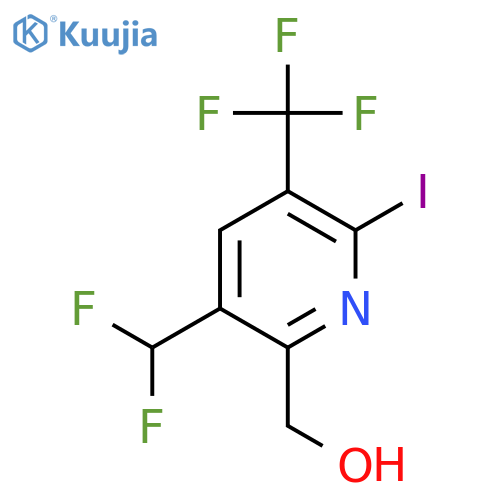 5-(Difluoromethyl)-2-iodo-3-(trifluoromethyl)pyridine-6-methanol structure