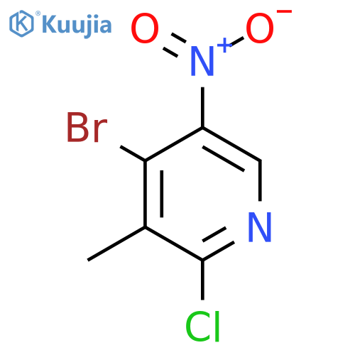 4-Bromo-2-chloro-3-methyl-5-nitropyridine structure