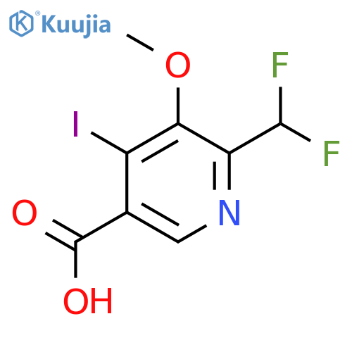 2-(Difluoromethyl)-4-iodo-3-methoxypyridine-5-carboxylic acid structure