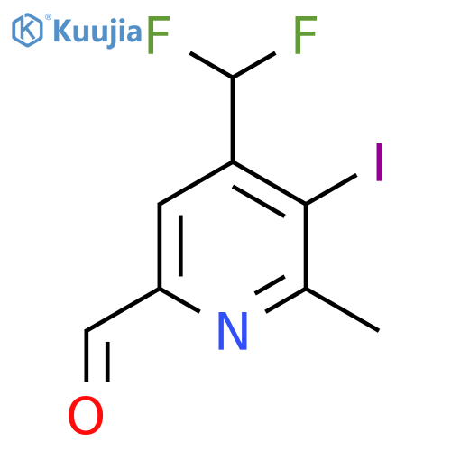 4-(Difluoromethyl)-3-iodo-2-methylpyridine-6-carboxaldehyde structure
