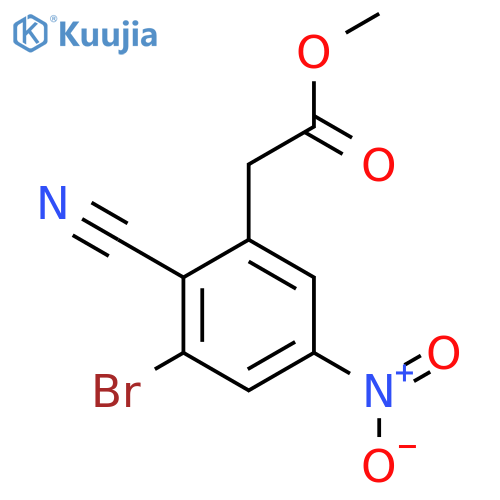 Methyl 3-bromo-2-cyano-5-nitrophenylacetate structure