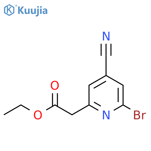 Ethyl 2-bromo-4-cyanopyridine-6-acetate structure