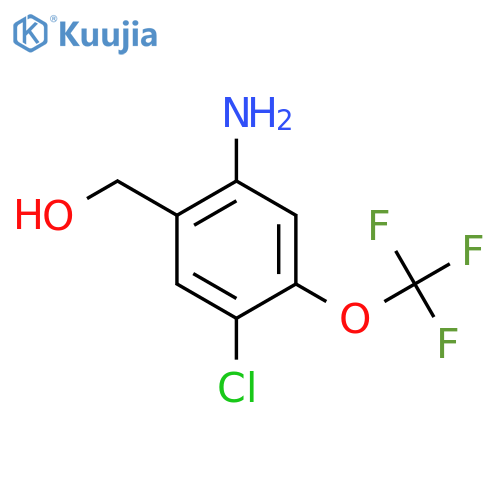 2-Amino-5-chloro-4-(trifluoromethoxy)benzyl alcohol structure