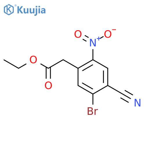 Ethyl 5-bromo-4-cyano-2-nitrophenylacetate structure