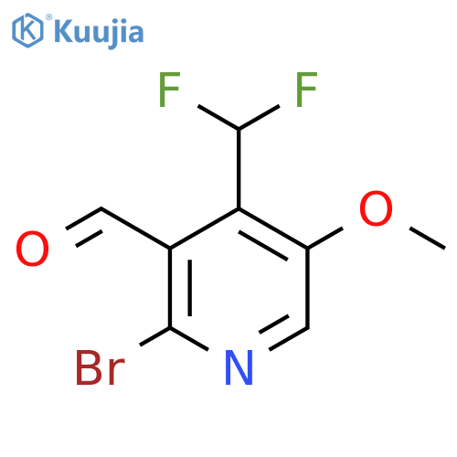 2-Bromo-4-(difluoromethyl)-5-methoxypyridine-3-carboxaldehyde structure