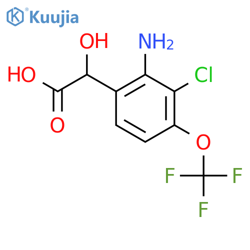 2-Amino-3-chloro-4-(trifluoromethoxy)mandelic acid structure