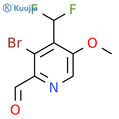 3-Bromo-4-(difluoromethyl)-5-methoxypyridine-2-carboxaldehyde structure