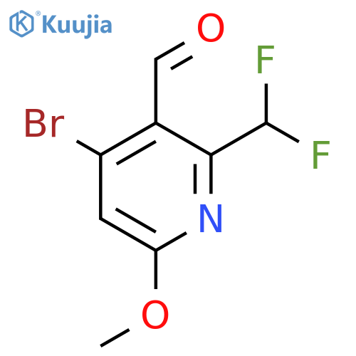 4-Bromo-2-(difluoromethyl)-6-methoxypyridine-3-carboxaldehyde structure