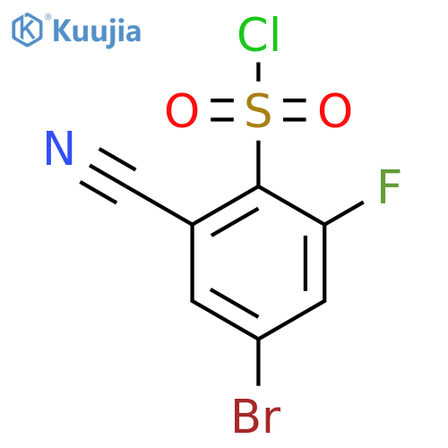 4-Bromo-2-cyano-6-fluorobenzenesulfonyl chloride structure
