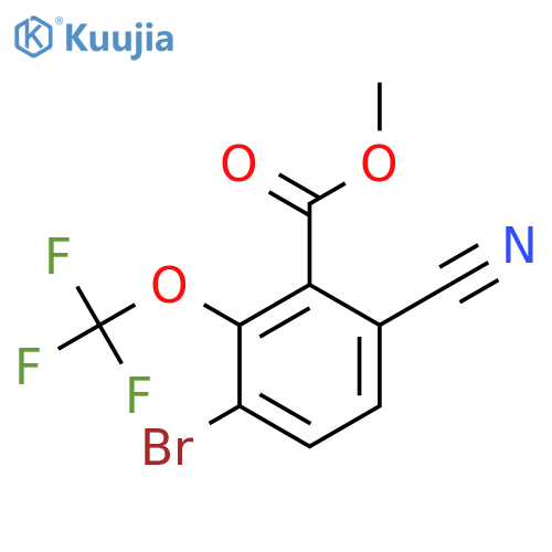 Methyl 3-bromo-6-cyano-2-(trifluoromethoxy)benzoate structure