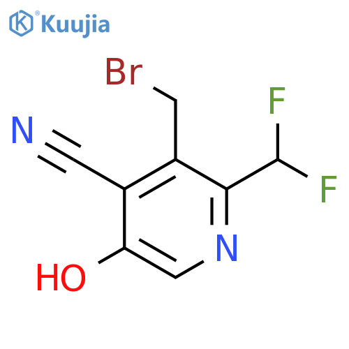 3-(Bromomethyl)-4-cyano-2-(difluoromethyl)-5-hydroxypyridine structure